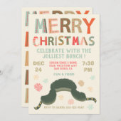 クリスマスパーティーバケーションエドディズハットホリデーパーティー 招待状 (正面/裏面)
