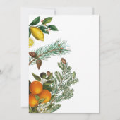 クリスマスパーティーパインズ&シトラスウィンターボタニカル 招待状 (裏面)