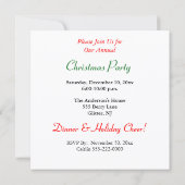 クリスマスパーティーピンクオーナメントボール シーズンカード (裏面)