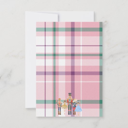 クリスマスパーティーピンクナツクラッカーバレエ 招待状 (裏面)