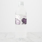 クリスマスパーティーピンクパープルオーナメント雪片 ペットボトルラベル (裏面)