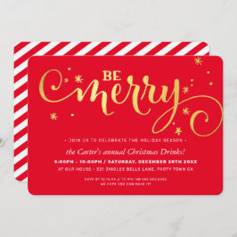 クリスマスパーティーフェスティバルおもしろいタイポグラフィメリーBE シーズンカード