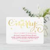 クリスマスパーティーフェスティバルおもしろいタイポグラフィメリーBE シーズンカード (スタンド正面)