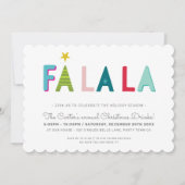 クリスマスパーティーフェスティバルはっきりしたおもしろいカラフルファララ シーズンカード (正面)