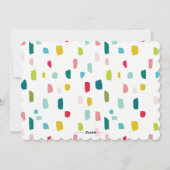 クリスマスパーティーフェスティバルはっきりしたおもしろいカラフルファララ シーズンカード (裏面)