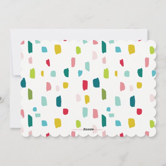 クリスマスパーティーフェスティバルはっきりしたおもしろいカラフルファララ シーズンカード (裏面)