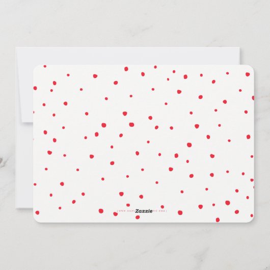 クリスマスパーティーフェスティバルはっきりしたおもしろい喜び赤いきらめき シーズンカード (裏面)