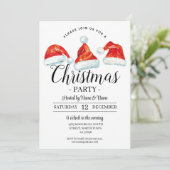 クリスマスパーティーフェスティバルサンタハット招待状 招待状 (スタンド正面)