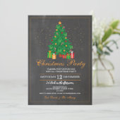 クリスマスパーティーフェスティバルツリーギフト招待状 招待状 (スタンド正面)