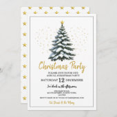 クリスマスパーティーフェスティバルツリー招待状 招待状 (正面/裏面)