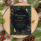 クリスマスパーティーフェスティバルホリデーグリーナリーボタニカル 招待状