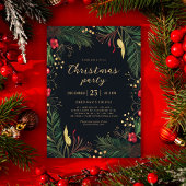 クリスマスパーティーフェスティバルホリデーグリーナリーボタニカル 招待状