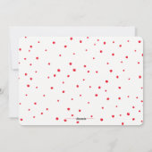 クリスマスパーティーフェスティバルレタリング喜び赤いきらめき シーズンカード (裏面)