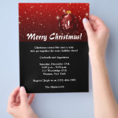 クリスマスパーティーフライヤー招待状 チラシ (手)