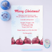 クリスマスパーティーフライヤー招待状 チラシ (シングル)