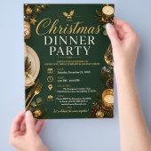 クリスマスパーティーフライヤー チラシ (手)