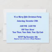 クリスマスパーティーフロリダ雪だるま招待状 招待状 (裏面)