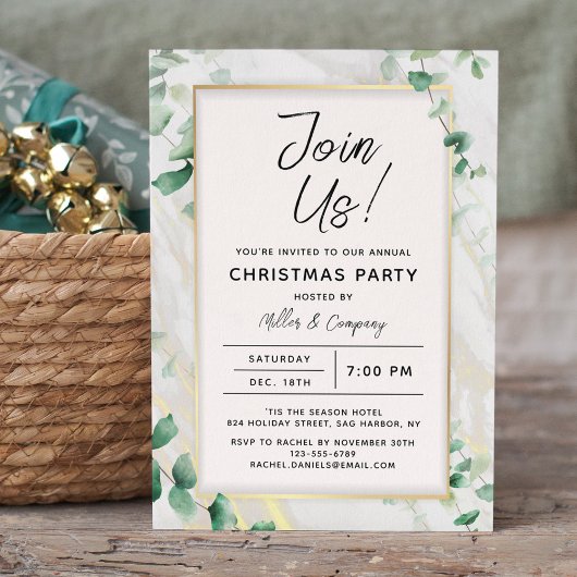 クリスマスパーティーフローラシック企業のホリデー 招待状