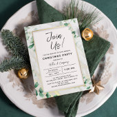 クリスマスパーティーフローラシック企業のホリデー 招待状