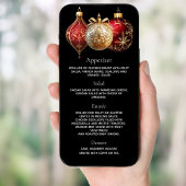 クリスマスパーティーブラック赤金ゴールドのボードカード 招待状