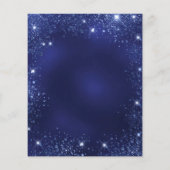 クリスマスパーティーブルーグリッター予算の招待 チラシ (裏面)