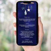 クリスマスパーティーブルーゴnomeノルディックメニューカード 招待状