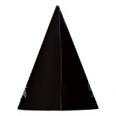 クリスマスパーティーブルーツリー シャイニーブラック エレガント パーティーハット (裏面)