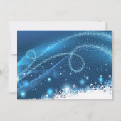 クリスマスパーティーブルートゥインクルライツスノーツリー 招待状 (裏面)