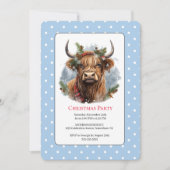 クリスマスパーティーブルーハイランドカウズ 招待状 (正面)