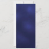 クリスマスパーティーブルー格言北欧メニューカード 招待状 (裏面)