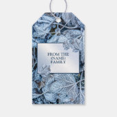 クリスマスパーティーブ葉ルーズ雪の休日の冬 ギフトタグ (裏面)