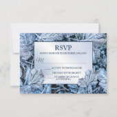 クリスマスパーティーブ葉ルーズ雪の休日の冬 出欠カード (正面)