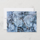 クリスマスパーティーブ葉ルーズ雪の休日の冬 出欠カード (裏面)