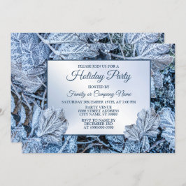クリスマスパーティーブ葉ルーズ雪の休日の冬 招待状