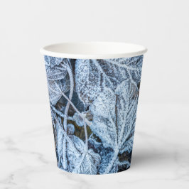 クリスマスパーティーブ葉ルーズ雪の休日の冬 紙コップ