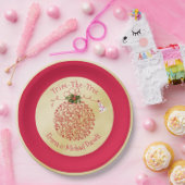 クリスマスパーティープレートおもしろい赤と金ゴールドパーティー ペーパープレート (パーティー)