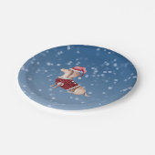 クリスマスパーティープレートダッシュンドドッグ紙プレート ペーパープレート (アングル)