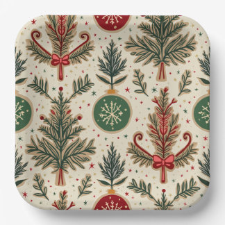 クリスマスパーティープレート ペーパープレート
