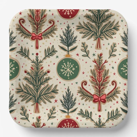 クリスマスパーティープレート ペーパープレート (正面)