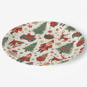 クリスマスパーティープレート ペーパープレート (アングル)