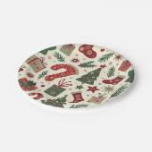 クリスマスパーティープレート ペーパープレート (アングル)