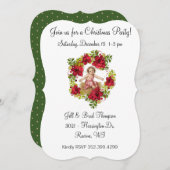 クリスマスパーティーベビーイエスフローラリース 招待状 (正面/裏面)