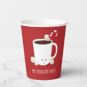 クリスマスパーティーホットチョコレートホットココア 紙コップ (裏面)