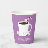 クリスマスパーティーホットチョコレートホットココア 紙コップ (裏面)