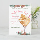 クリスマスパーティーホリデーカクテルワークパーティー 招待状 (スタンド正面)