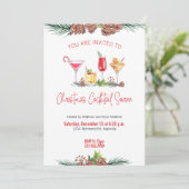 クリスマスパーティーホリデーカクテルワークパーティー 招待状 (スタンド正面)