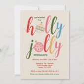 クリスマスパーティーホリデーカワイイカラフルタイポグラフィ 招待状