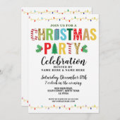 クリスマスパーティーホリデーズツリーライトフェスティバル 招待状 (正面/裏面)