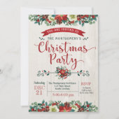 クリスマスパーティーホリデーパーティーヴィンテージ招待状 招待状 (正面)