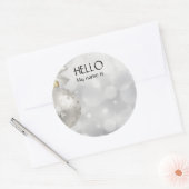 クリスマスパーティーホリデーHello Nameタグバッジ ラウンドシール (封筒)